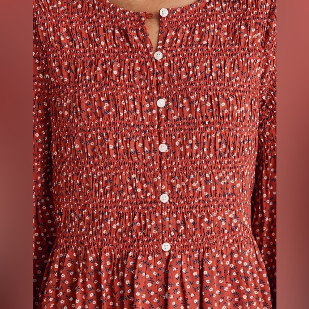 Madewell Challis Button-Front Mini Dress in Tiny Daisy - Size XXS - Picture 4 of 8